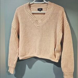 Luxe Cream V-Neck Sweater